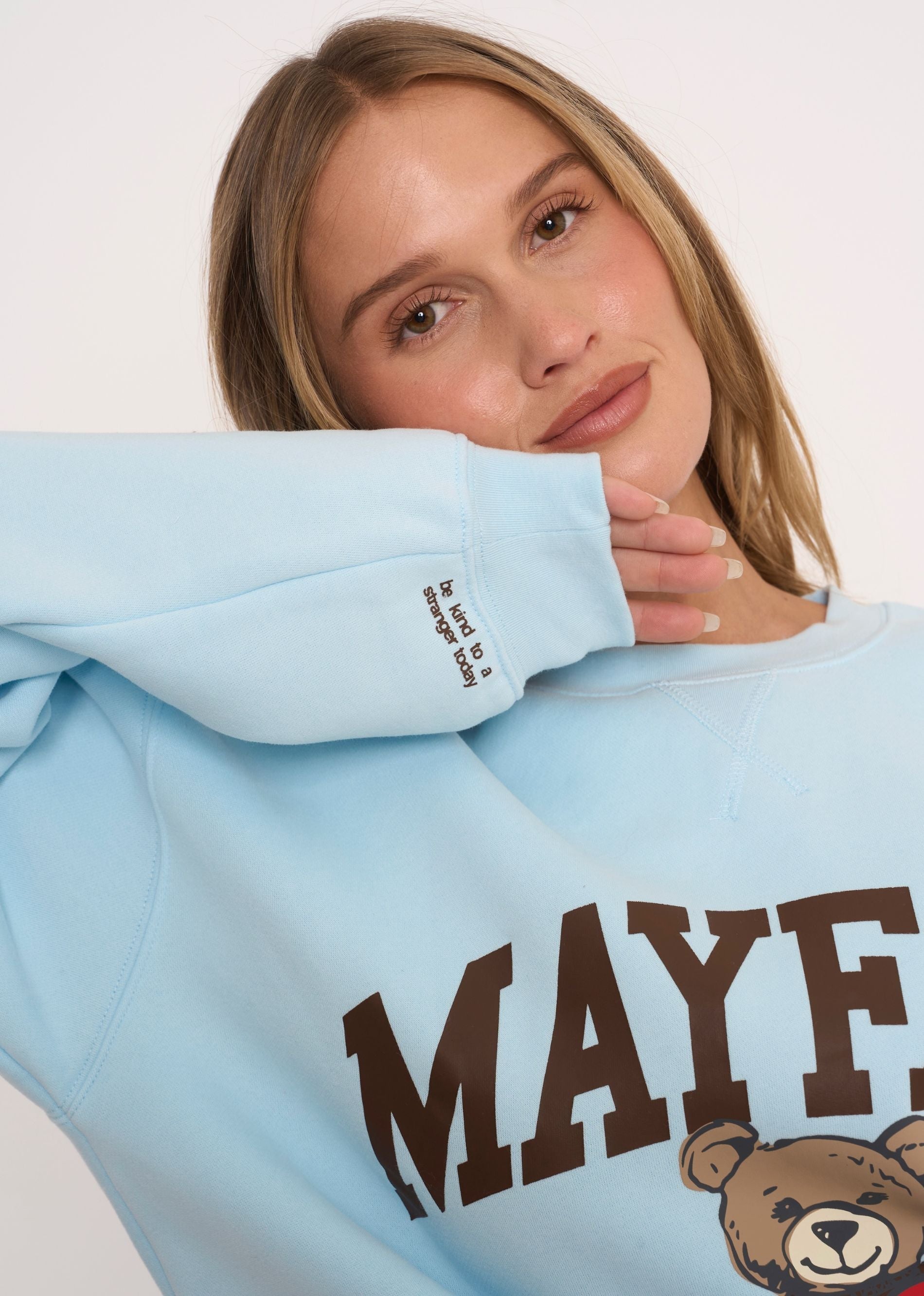 Mayfair Everyone's Welcome Here Crewneck ★ Sky Blue