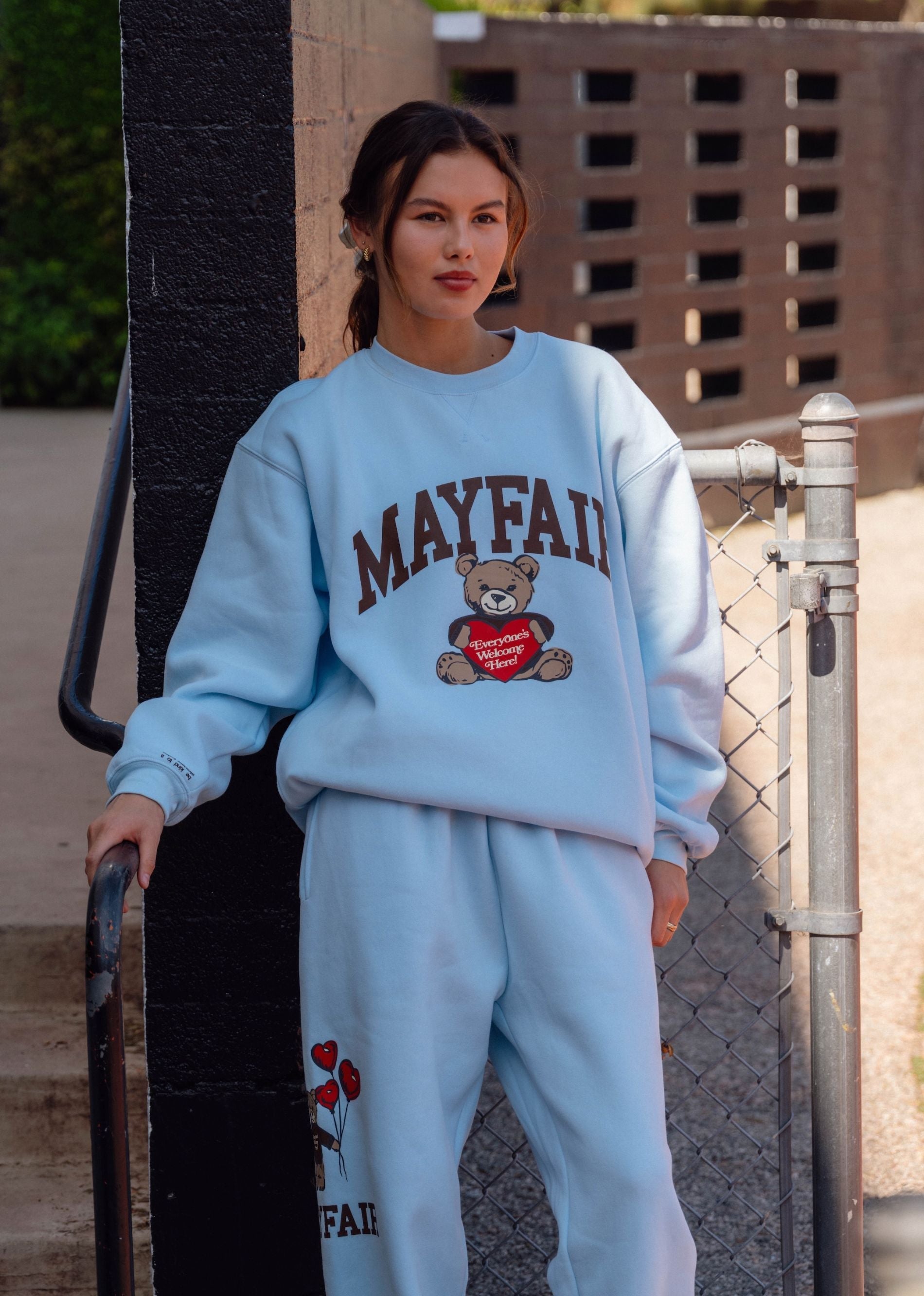 Mayfair Everyone's Welcome Here Crewneck ★ Sky Blue